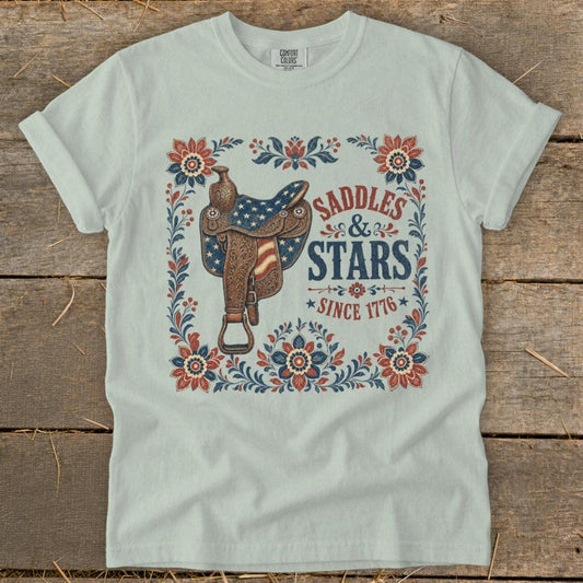 Saddles & Stars Signature Tee