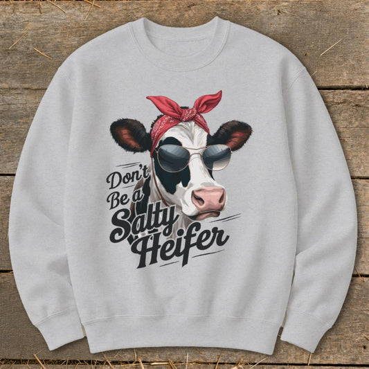 Salty Heifer Sweatshirt - Sport Grey