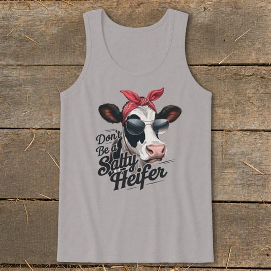 Salty Heifer Tank Top - Athletic Heather
