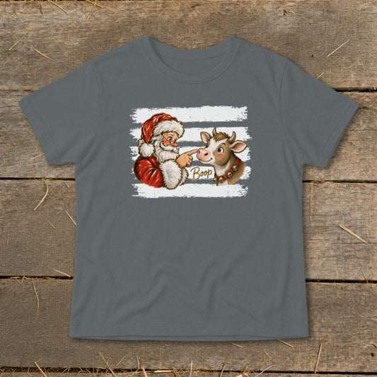 Santa Boop Cow Infant Tee