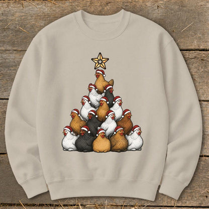 Santa Chicken Tree Sweatshirt