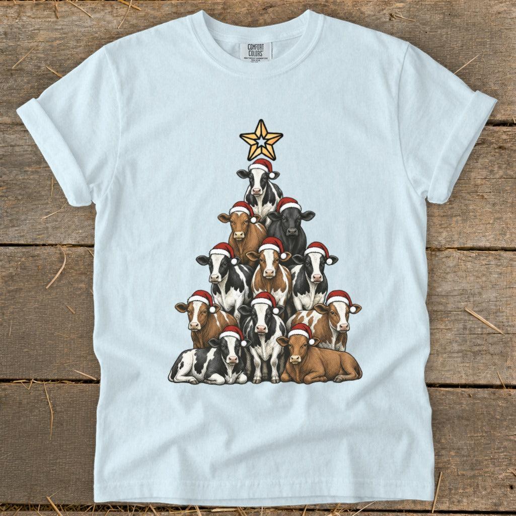 Santa Cow Tree Signature Tee