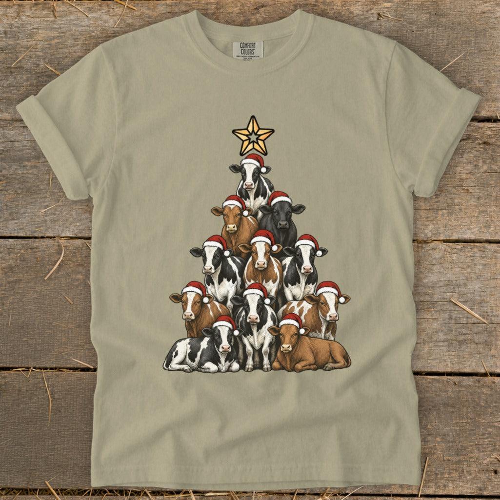Santa Cow Tree Signature Tee