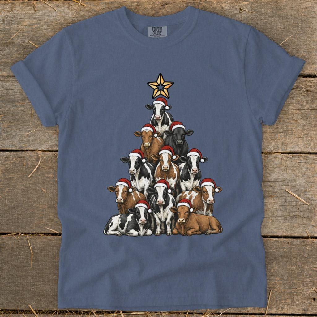 Santa Cow Tree Signature Tee