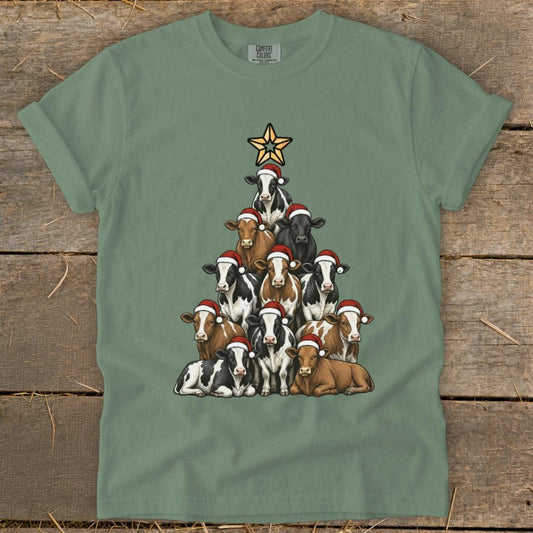 Santa Cow Tree Signature Tee