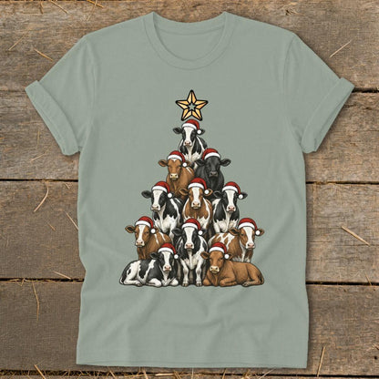 Santa Cow Tree Softstyle Tee