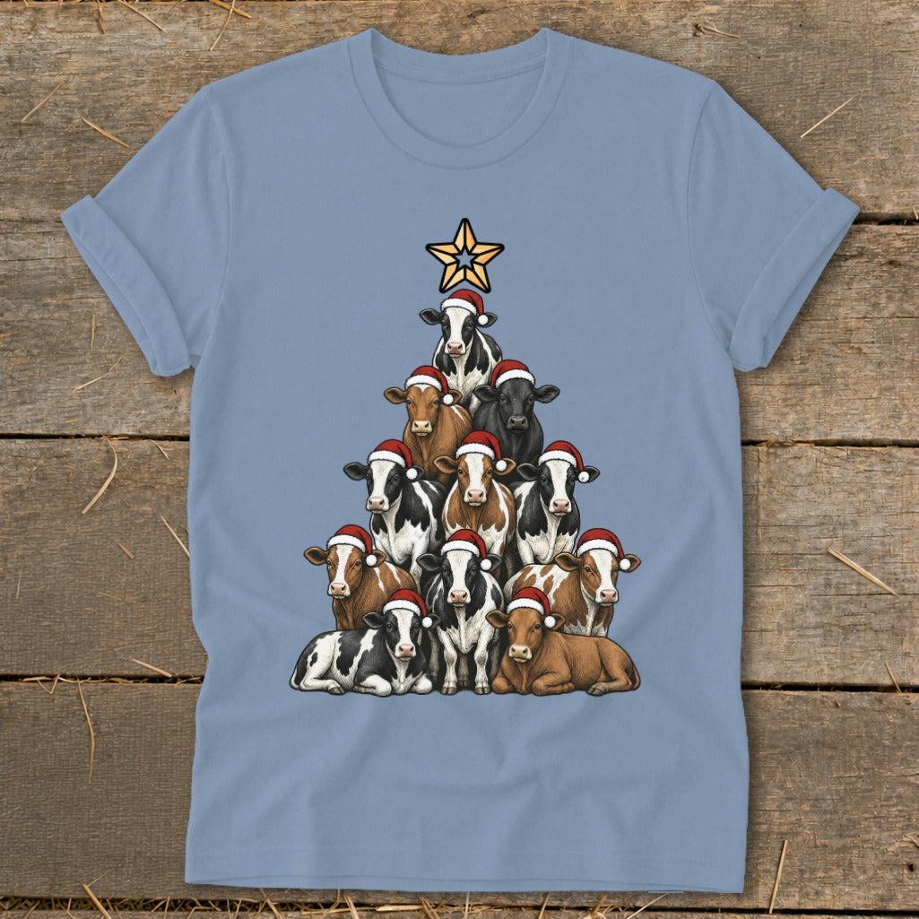 Santa Cow Tree Softstyle Tee