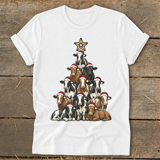 Santa Cow Tree Softstyle Tee