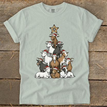 Santa Goat Tree Signature Tee