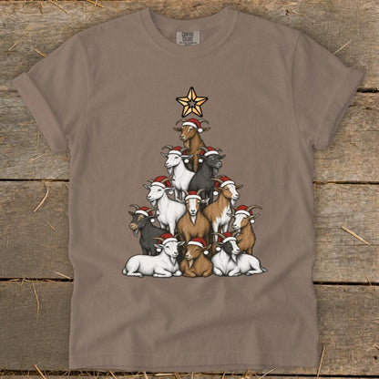 Santa Goat Tree Signature Tee