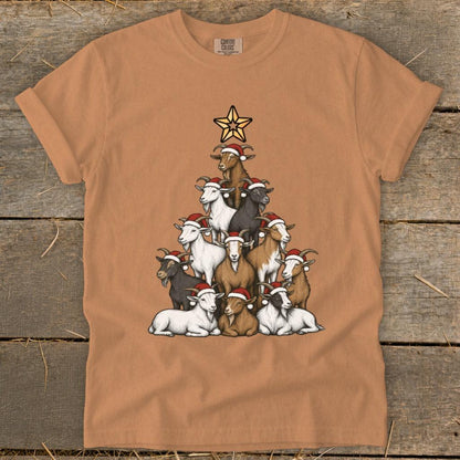 Santa Goat Tree Signature Tee
