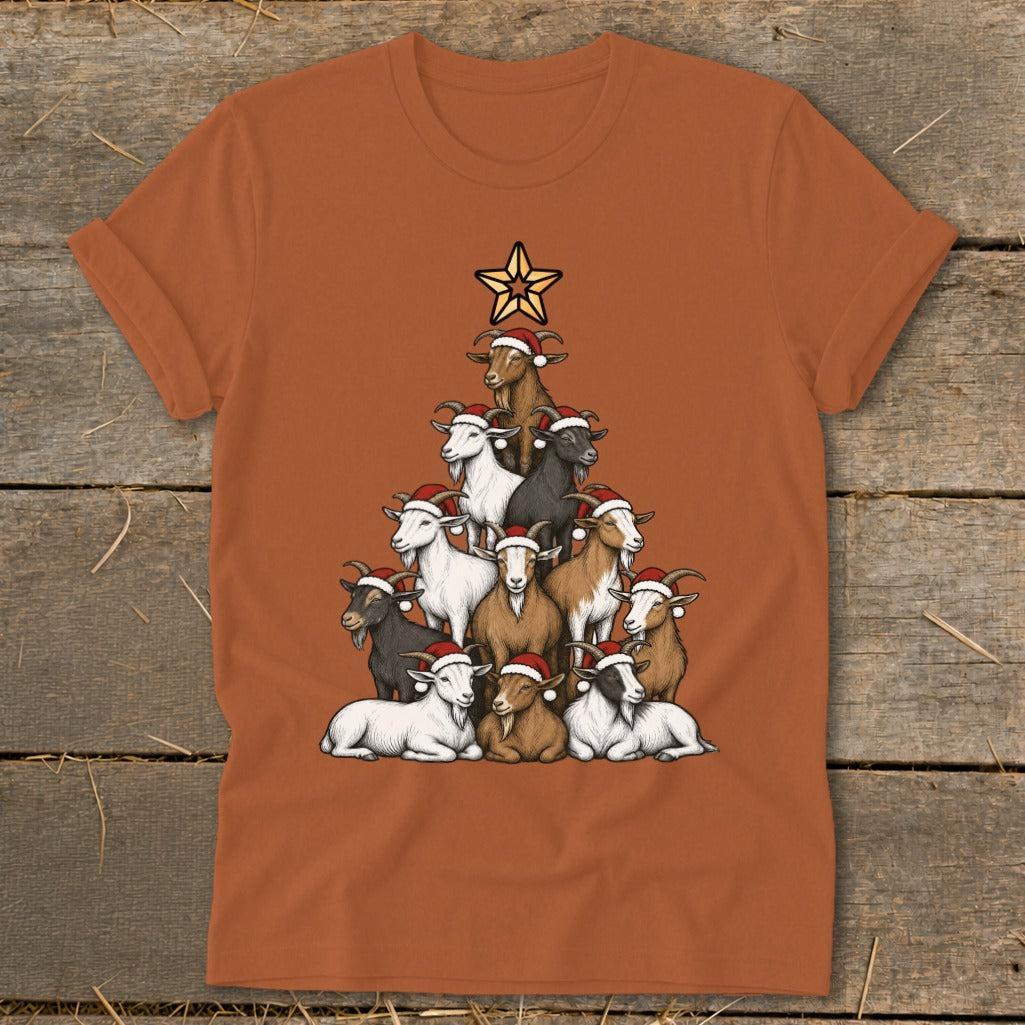 Santa Goat Tree Softstyle Tee