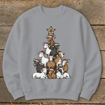 Santa Goat Tree Sweatshirt