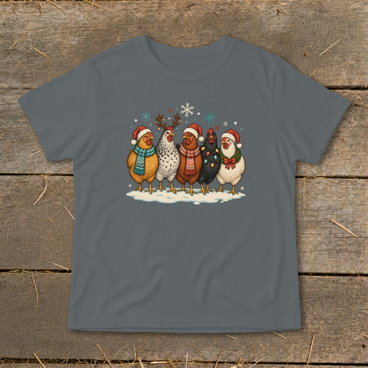 Santa Hat Chickens Infant Tee