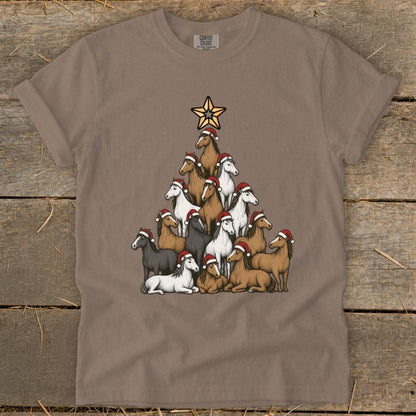 Santa Horse Tree Signature Tee