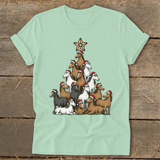 Santa Horse Tree Softstyle Tee