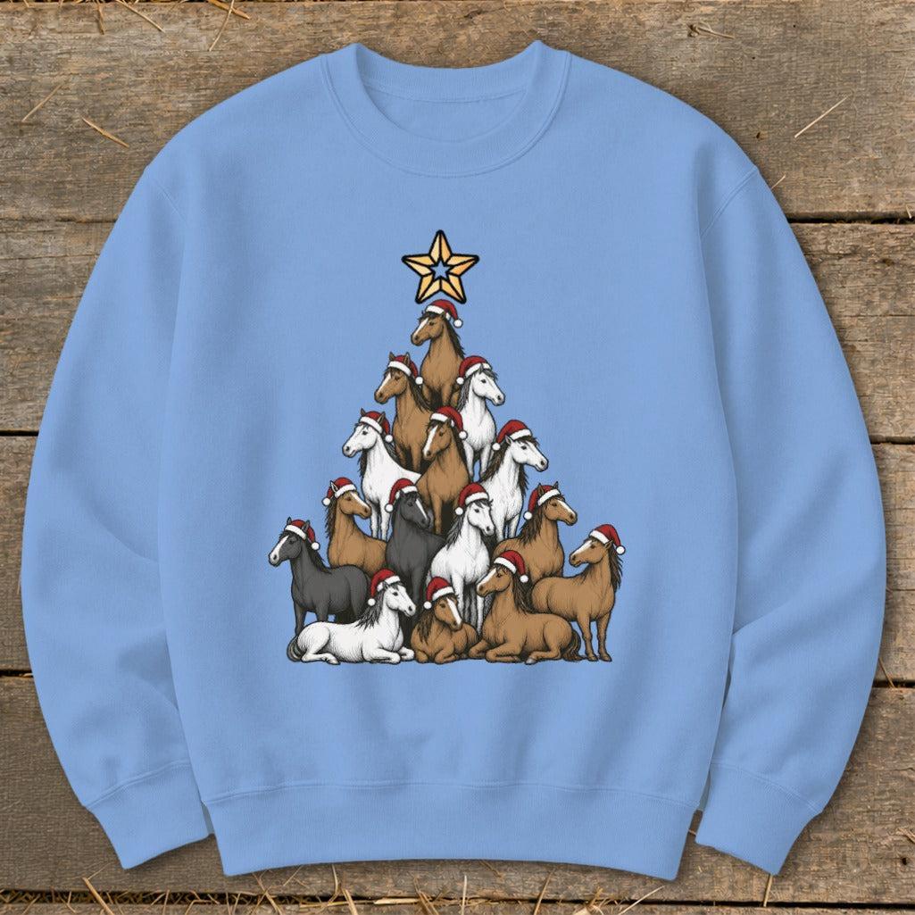 Santa Horse Tree Sweatshirt