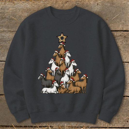Santa Horse Tree Sweatshirt