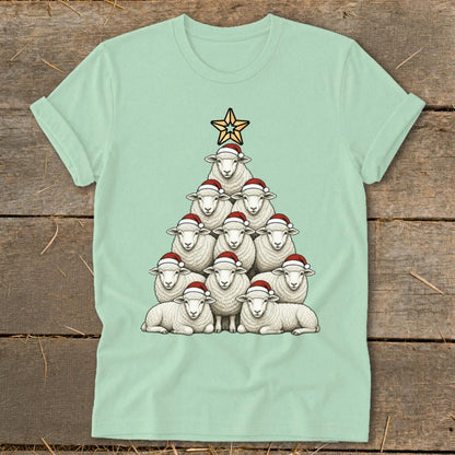 Santa Sheep Tree Softstyle Tee