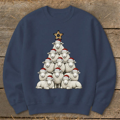 Santa Sheep Tree Sweatshirt