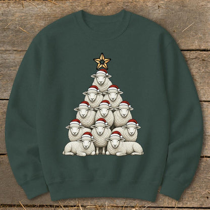 Santa Sheep Tree Sweatshirt