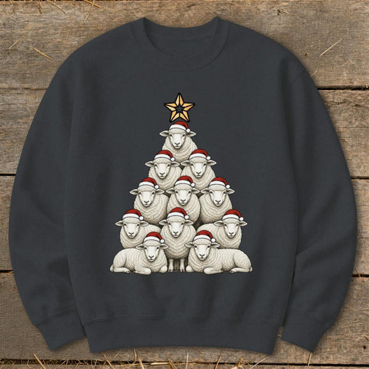 Santa Sheep Tree Sweatshirt