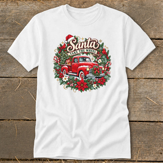Santa Take the Wheel Classic Tee