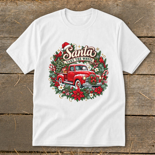 Santa Take the Wheel Youth Tee