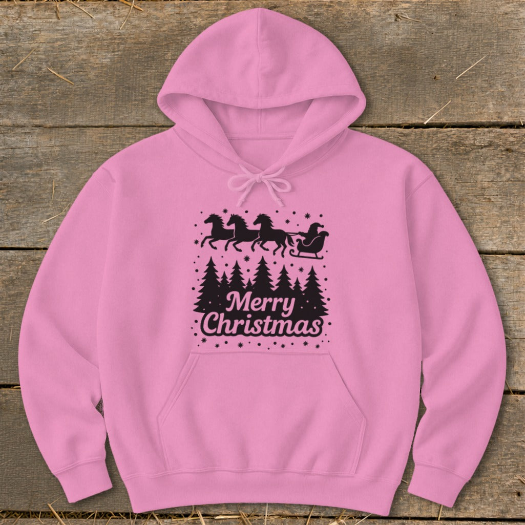 Santa's Horse Sleigh Hoodie
