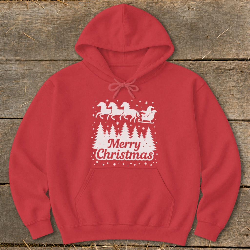Santa's Horse Sleigh Hoodie