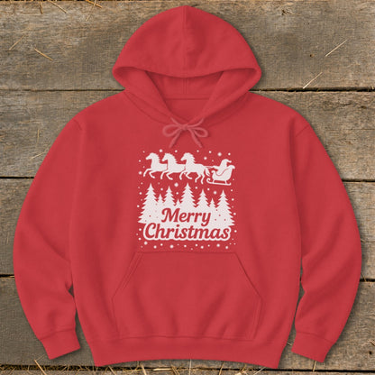 Santa's Horse Sleigh Hoodie