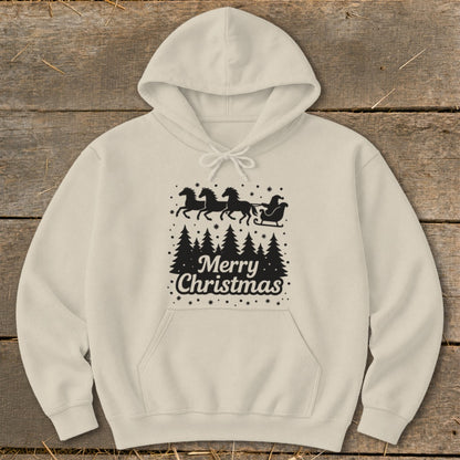 Santa's Horse Sleigh Hoodie