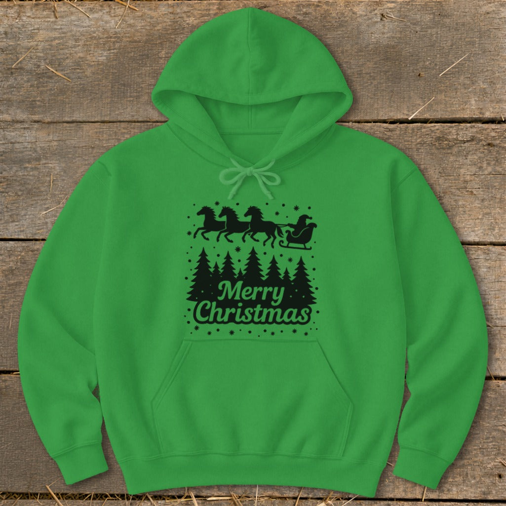 Santa's Horse Sleigh Hoodie