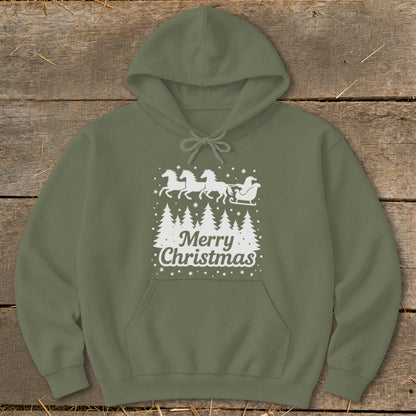 Santa's Horse Sleigh Hoodie