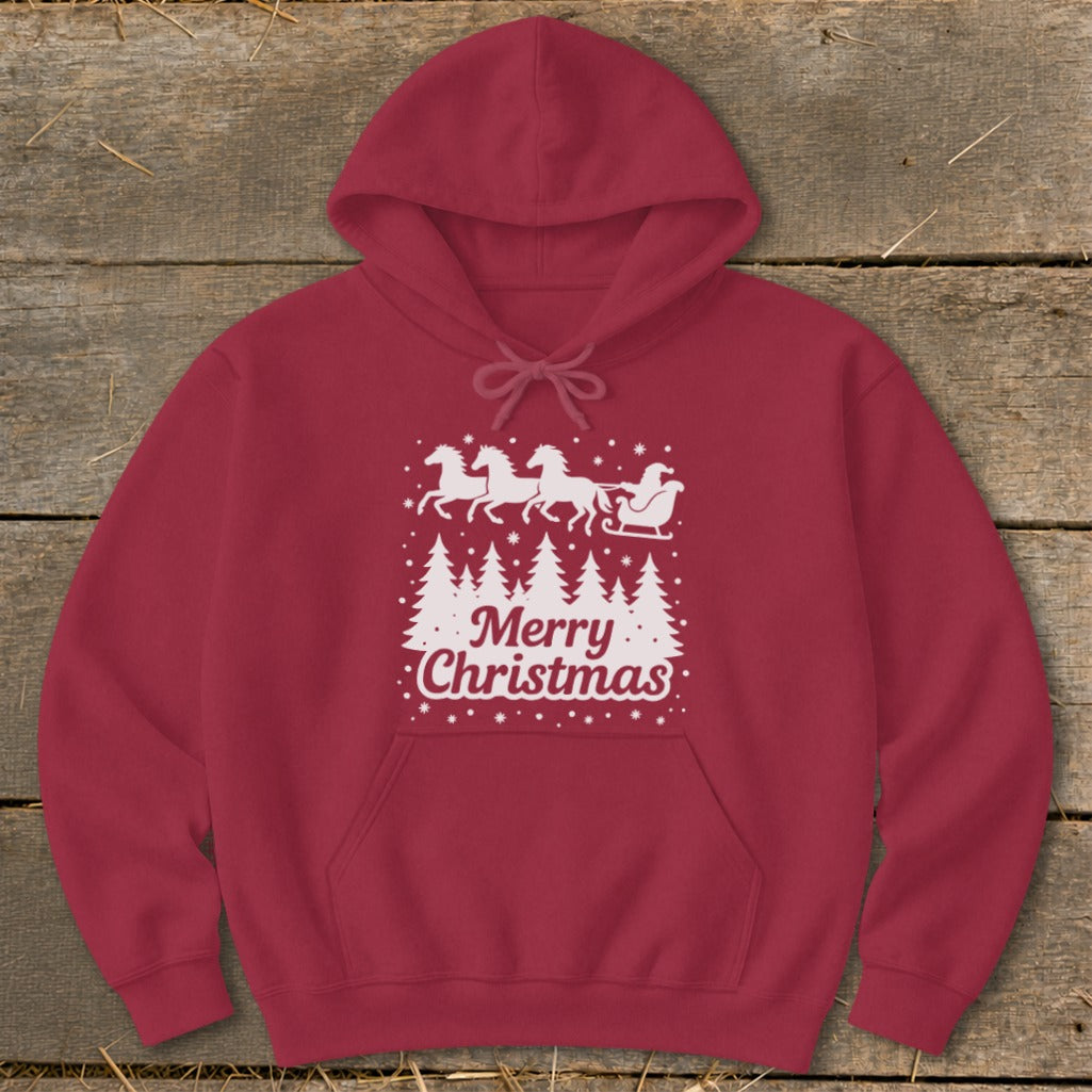 Santa's Horse Sleigh Hoodie