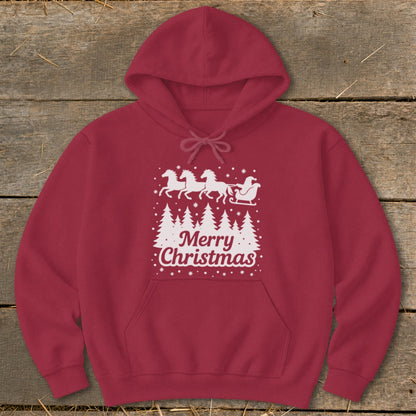 Santa's Horse Sleigh Hoodie