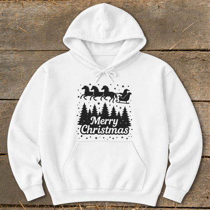 Santa's Horse Sleigh Hoodie