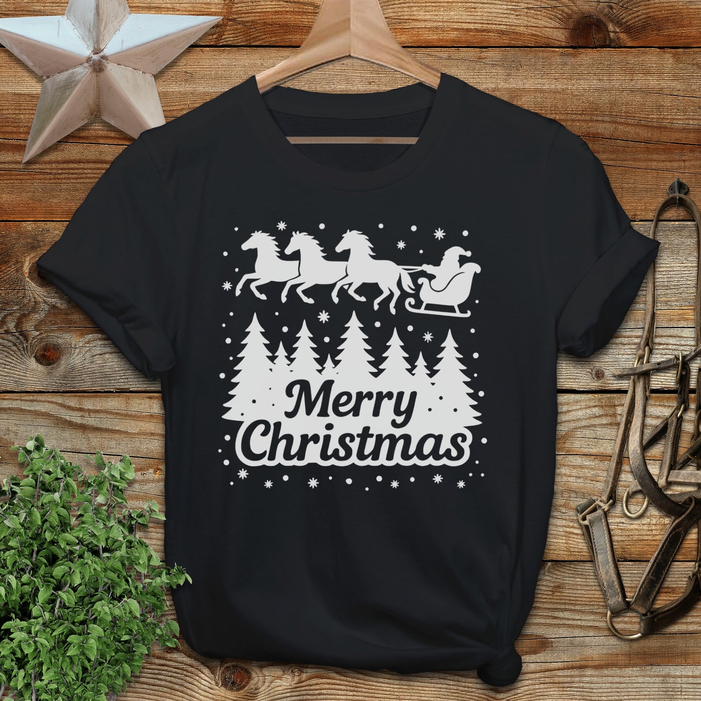 Santa's Horse Sleigh Softstyle Tee