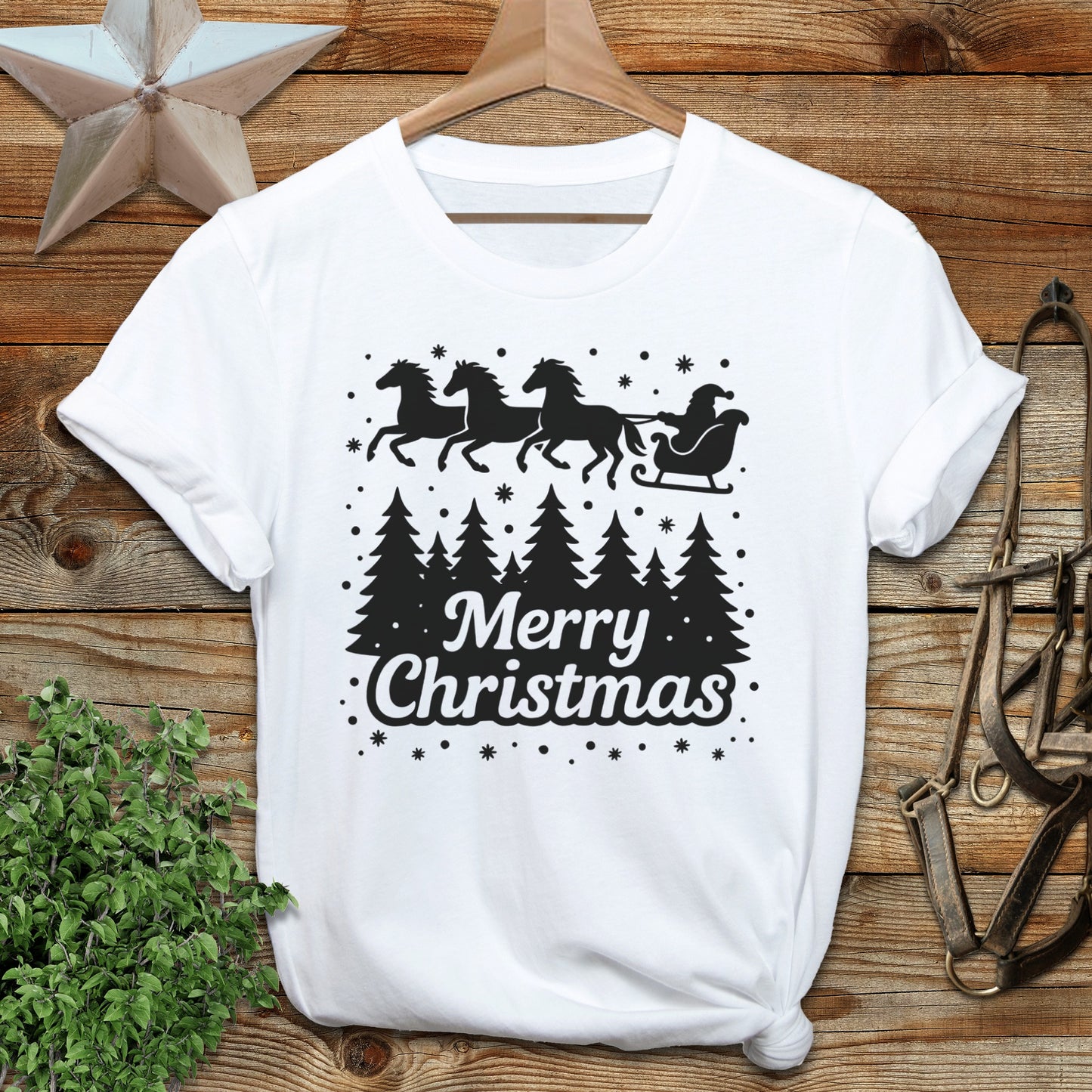 Santa's Horse Sleigh Softstyle Tee