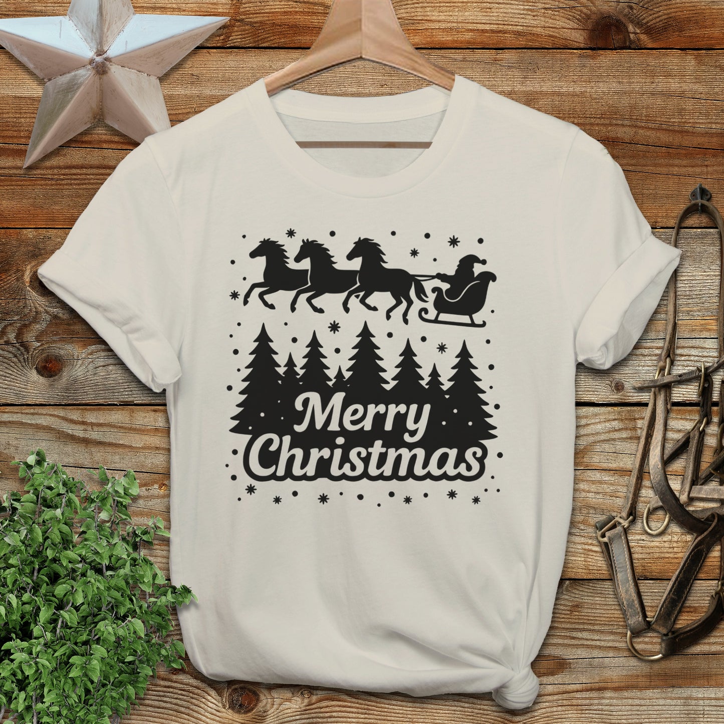 Santa's Horse Sleigh Softstyle Tee