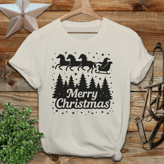 Santa's Horse Sleigh Softstyle Tee