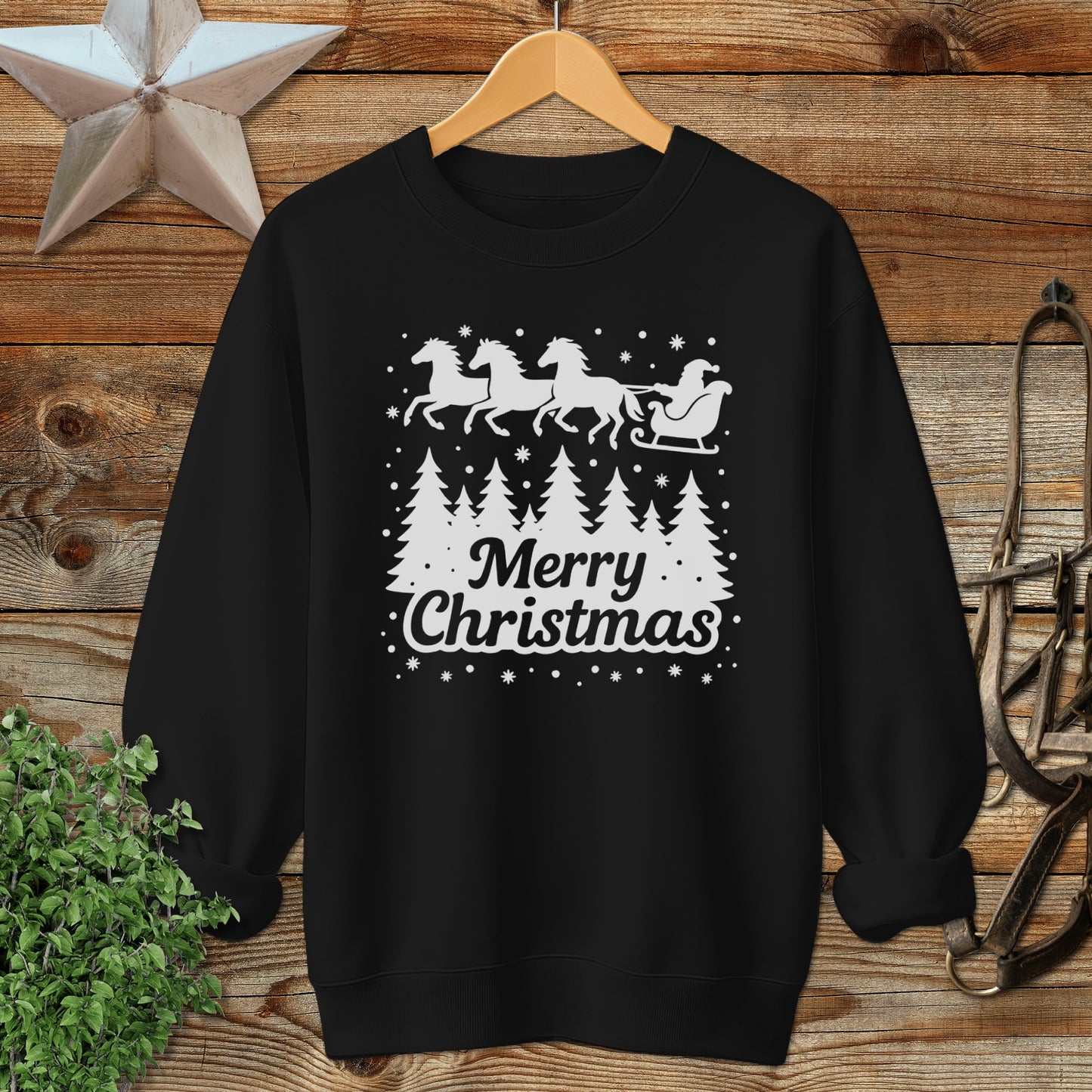 Santa's Horse Sleigh Sweatshirt