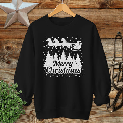 Santa's Horse Sleigh Sweatshirt