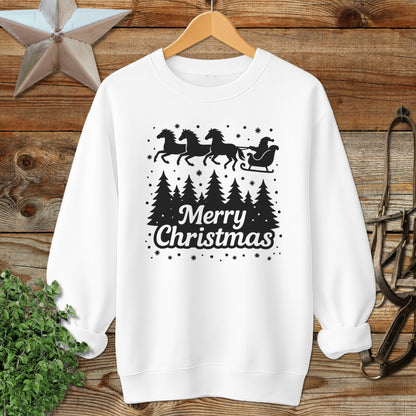 Santa's Horse Sleigh Sweatshirt