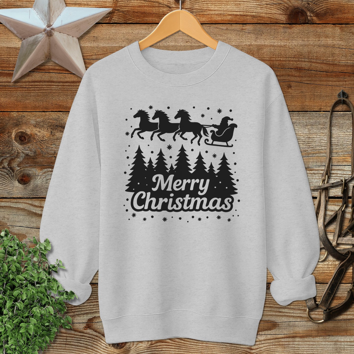 Santa's Horse Sleigh Sweatshirt