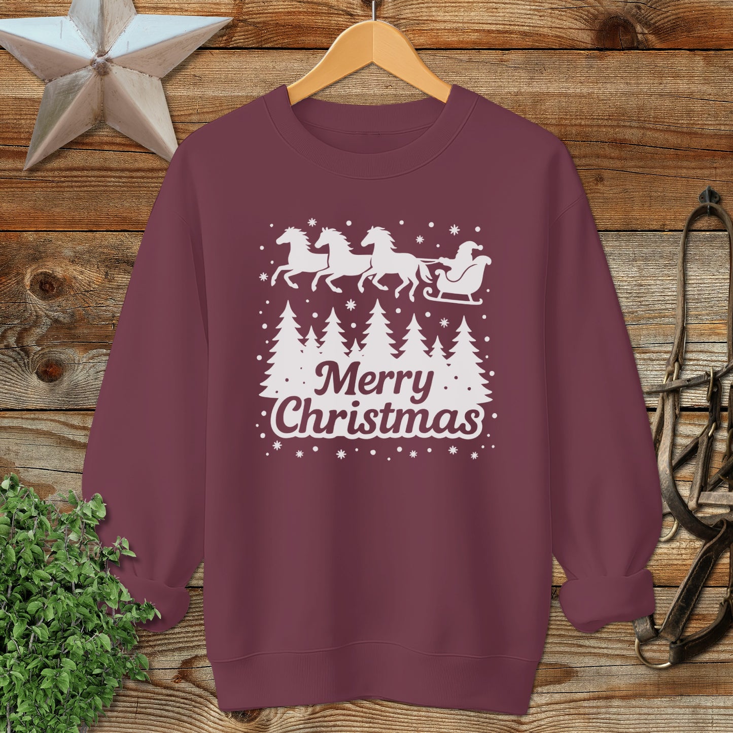 Santa's Horse Sleigh Sweatshirt