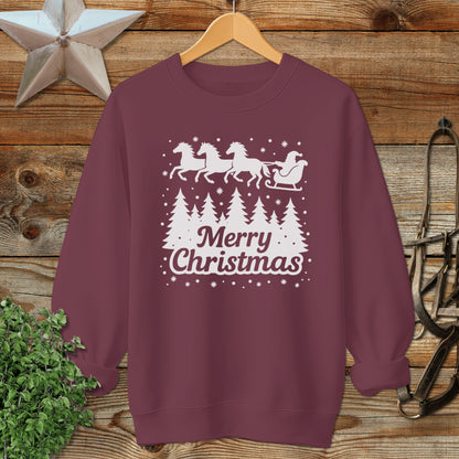 Santa's Horse Sleigh Sweatshirt