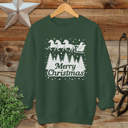 Santa's Horse Sleigh Sweatshirt