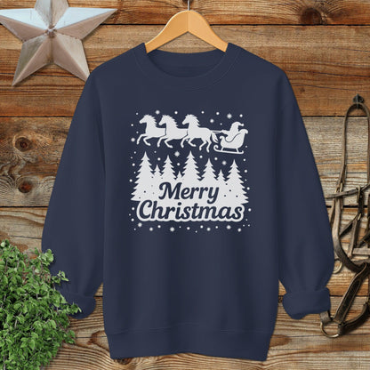 Santa's Horse Sleigh Sweatshirt