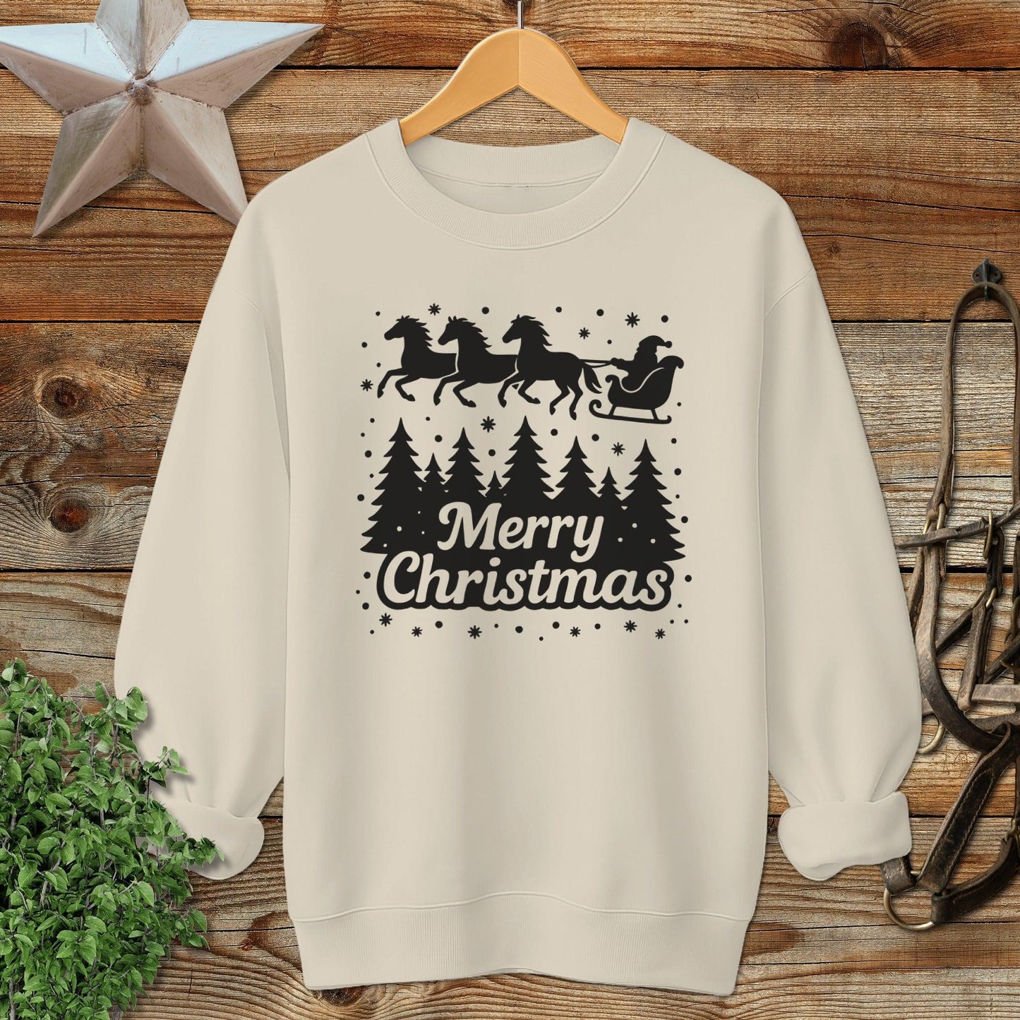 Santa's Horse Sleigh Sweatshirt